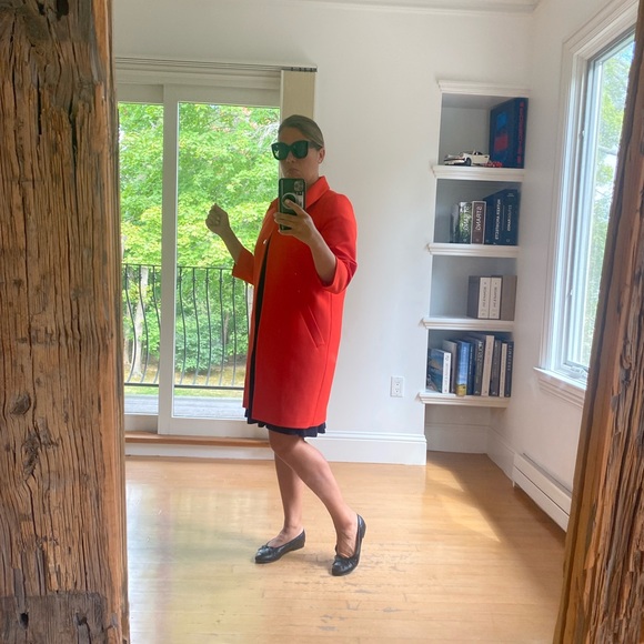 Accent Red Coat Jacket perfect for season transition and for festive events - Picture 8 of 8